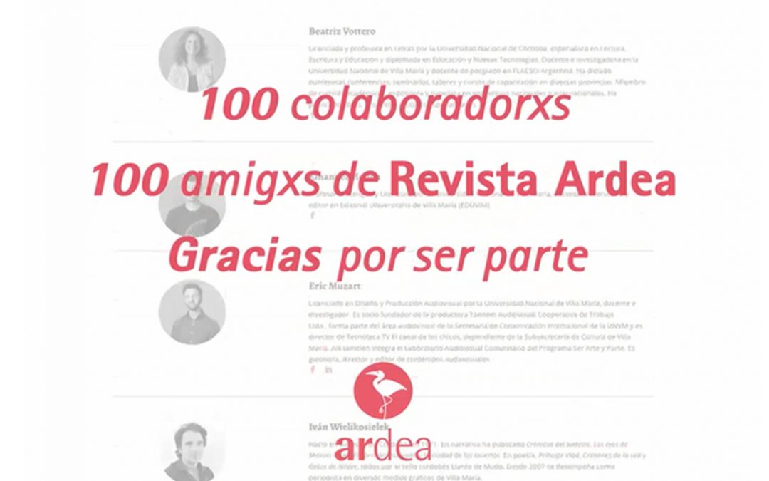 Ardea celebra sus 100 colaboradores/as